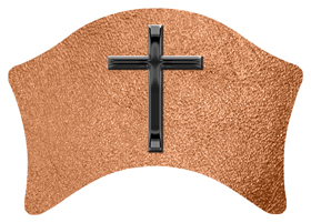 DABAN-510-BK-SH-CP Black Single Cross Shimmer Copper
